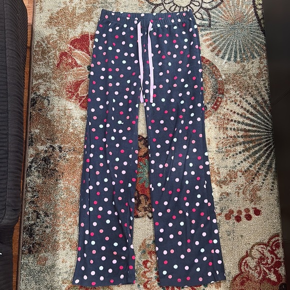 So. Polka Dot Fleece Womens Pajama Pants XS - Picture 2 of 5
